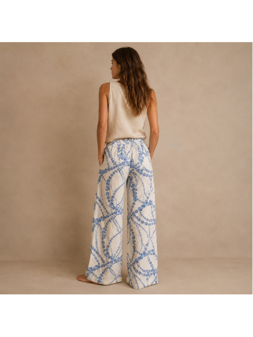 MISA Pull On Wide Leg Teagan Floral Pants M NWT - Picture 2 of 15